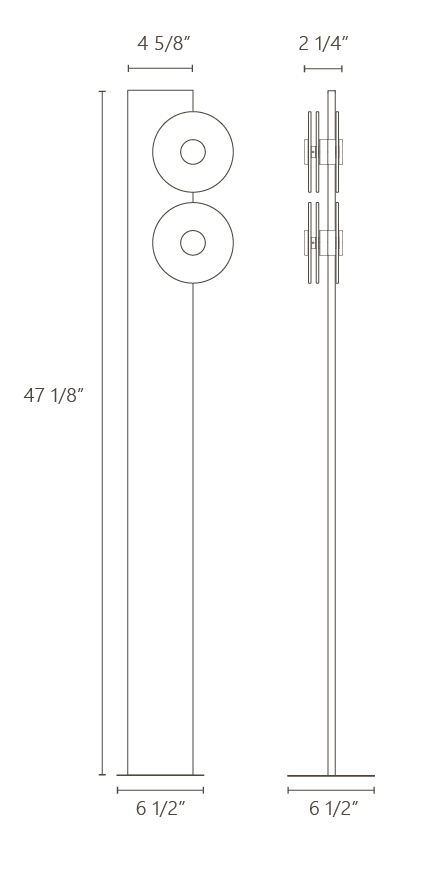 Overture table lamp specifications diagram