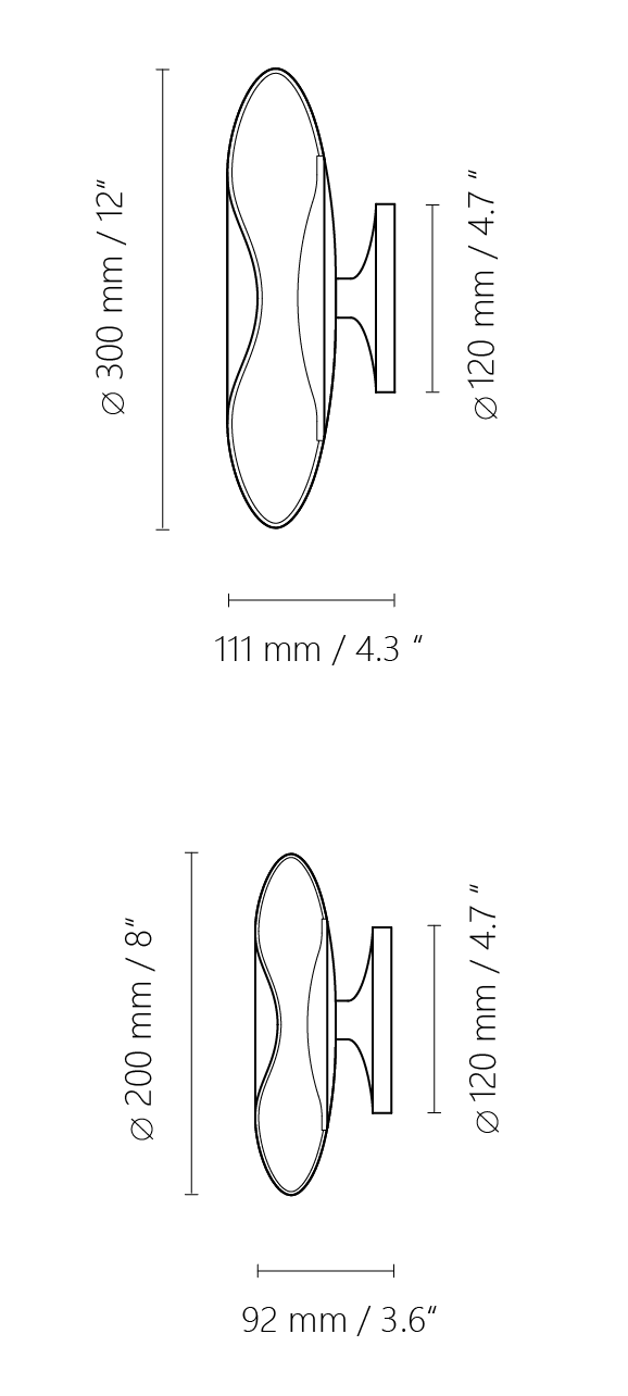 MirorLab floor lamp specifications diagram