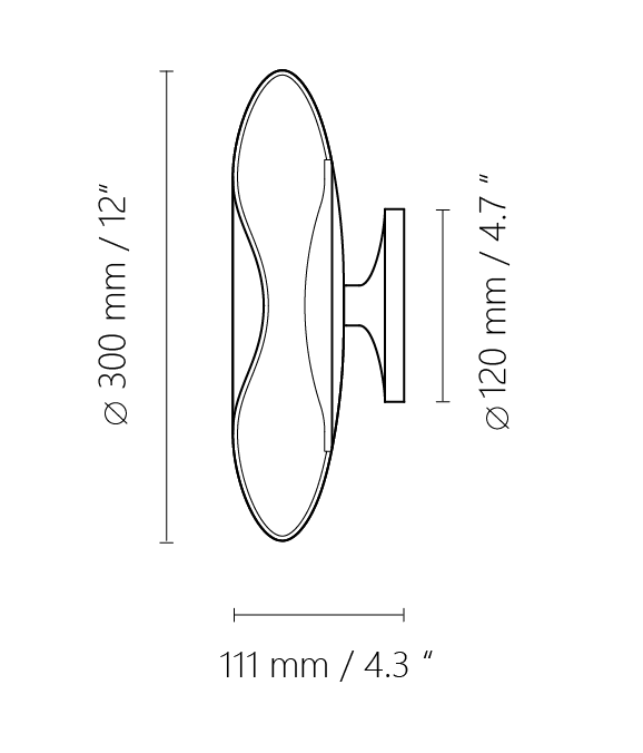 Cosmos Wall Lamp specifications diagram